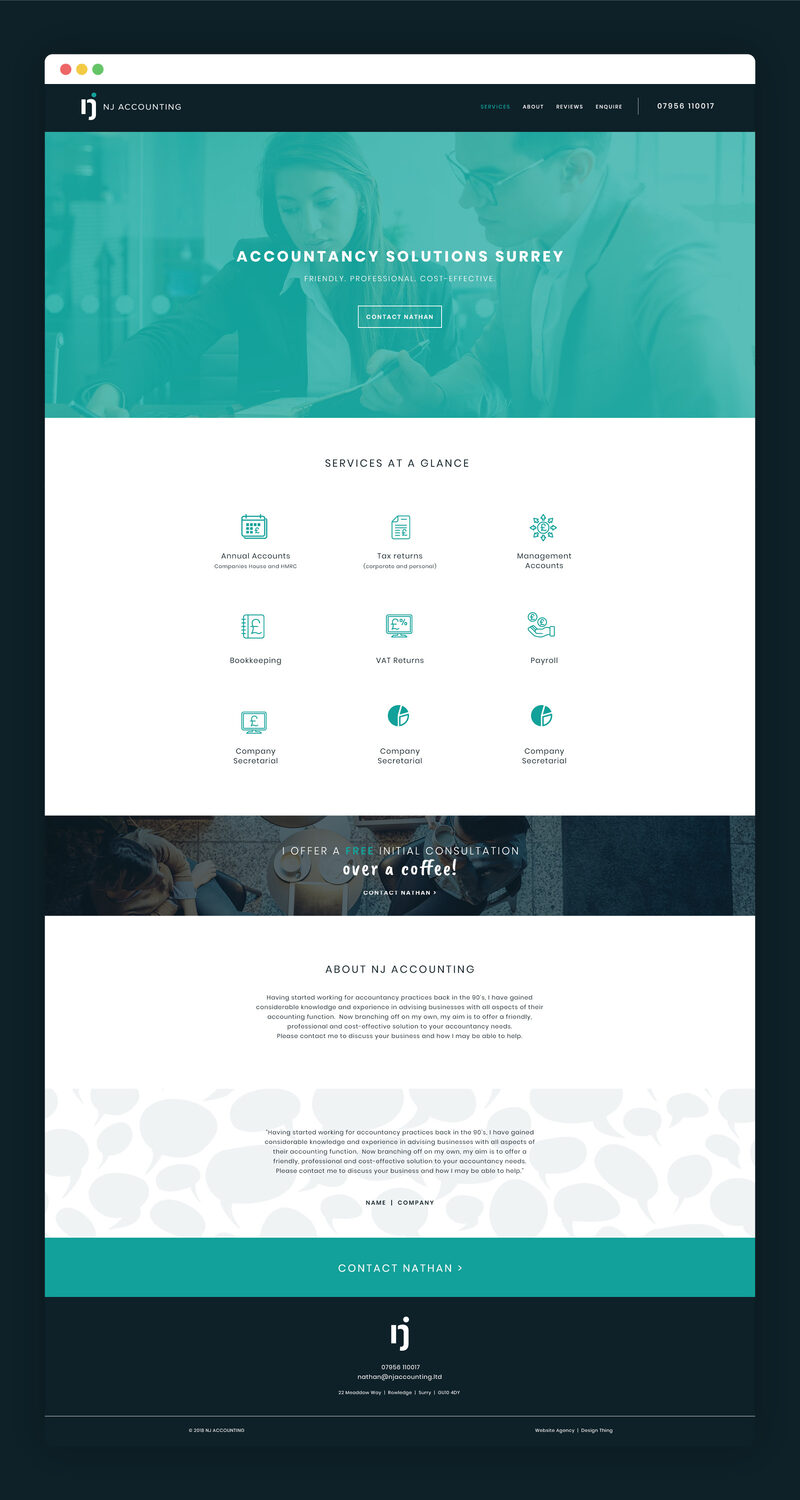 One Page Website Design
