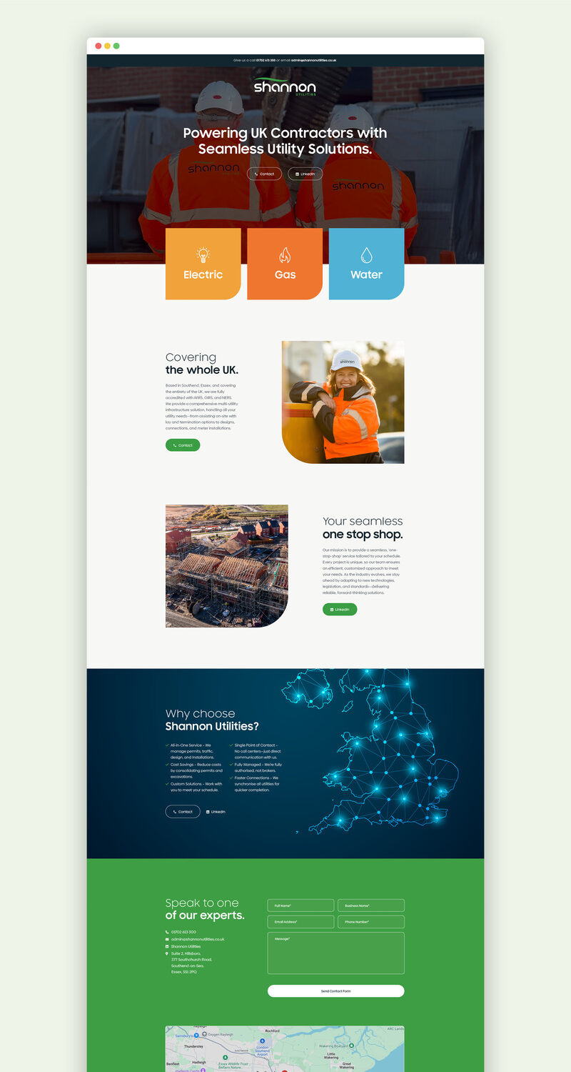 One Page Website Design