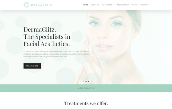 Derma Glitz - Website Design Essex Portfolio